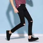 Breathable Mid Waist Men Pants Mens Skinny Jeans With Zippers